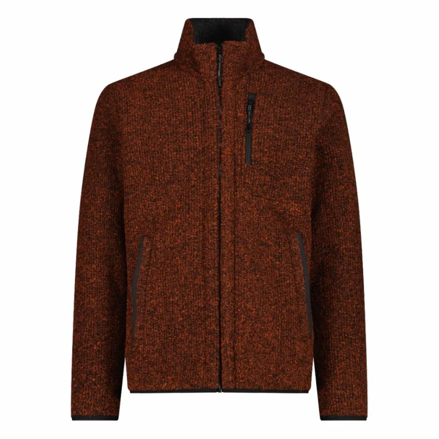 Uomo CMP Maglioni E Felpe^Giacca da uomo rivestita in pile mélange in poliestere riciclato