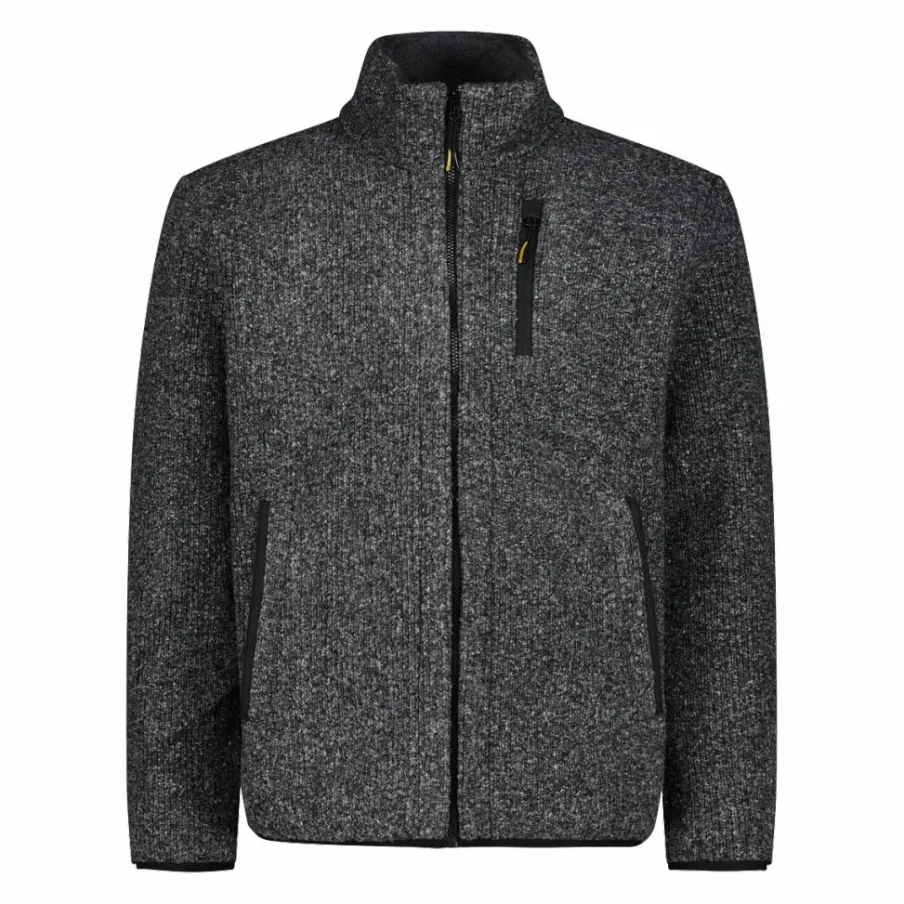 Uomo CMP Maglioni E Felpe^Giacca da uomo rivestita in pile mélange in poliestere riciclato