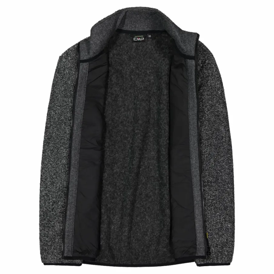 Uomo CMP Maglioni E Felpe^Giacca da uomo rivestita in pile mélange in poliestere riciclato