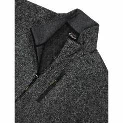 Uomo CMP Maglioni E Felpe^Giacca da uomo rivestita in pile mélange in poliestere riciclato