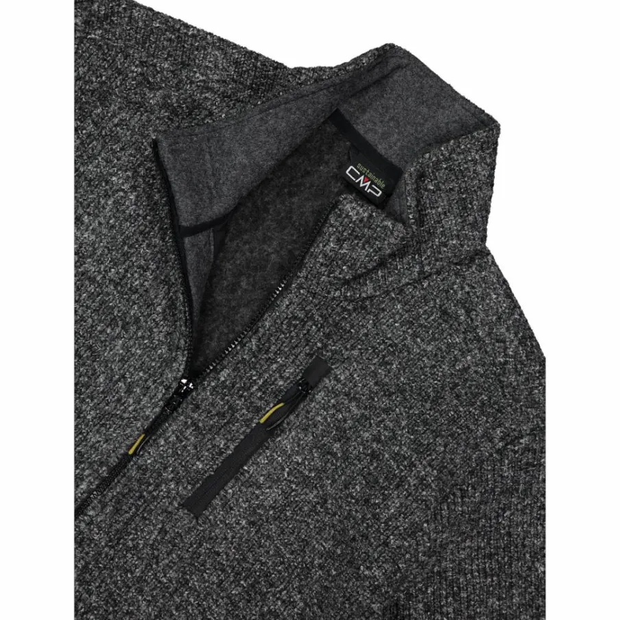 Uomo CMP Maglioni E Felpe^Giacca da uomo rivestita in pile mélange in poliestere riciclato