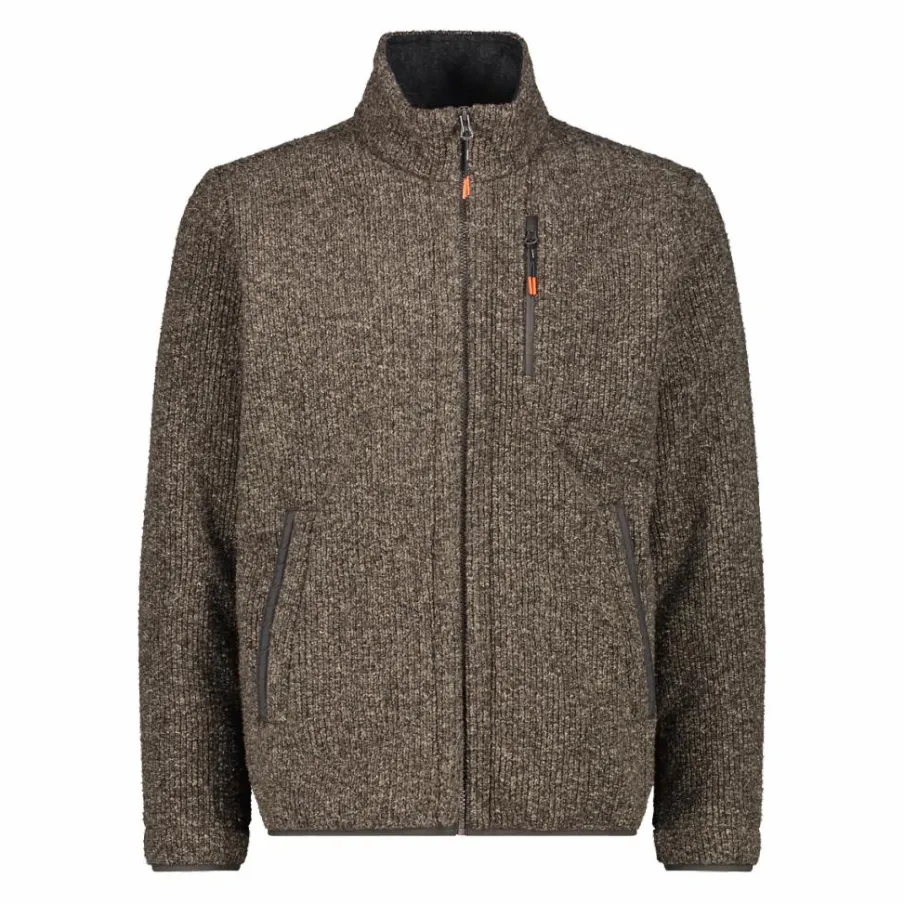 Uomo CMP Maglioni E Felpe^Giacca da uomo rivestita in pile mélange in poliestere riciclato