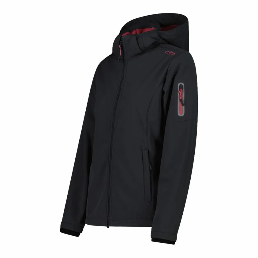 Donna CMP Giacche Trekking|Giacche Softshell^Giacca donna in Softshell con cappuccio staccabile