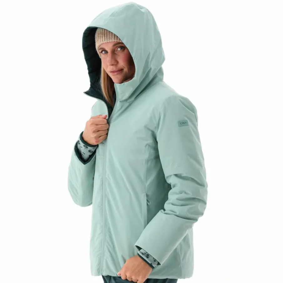 Donna CMP Giacche Imbottite E Piumini|Gusci E Giacche Impermeabili^Giacca double face con cappuccio da donna