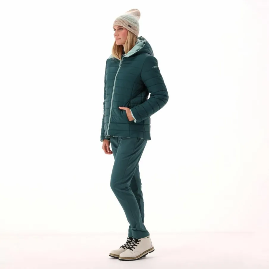 Donna CMP Giacche Imbottite E Piumini|Gusci E Giacche Impermeabili^Giacca double face con cappuccio da donna