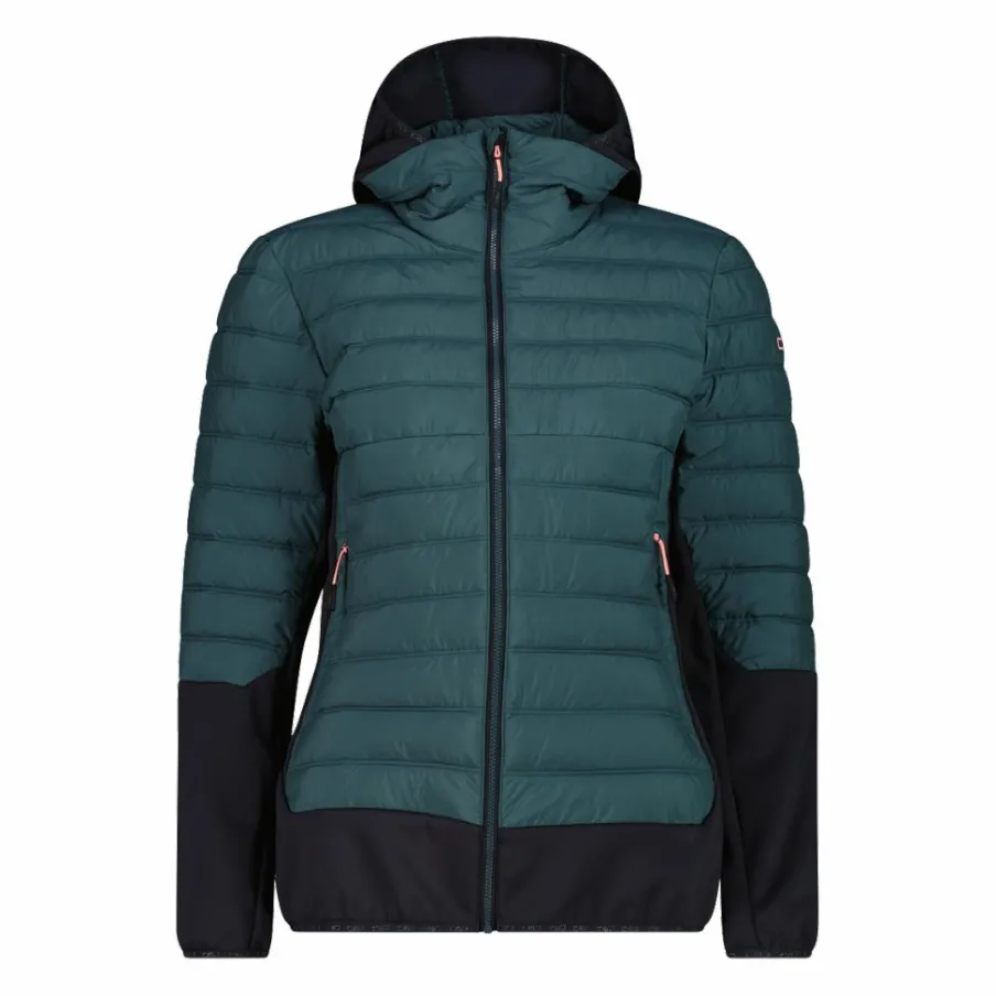 Donna CMP Giacche Imbottite E Piumini|Giacche Trekking^Giacca ibrida donna imbottita Unlimitech con PrimaLoft® Black ThermoPlume con cappuccio