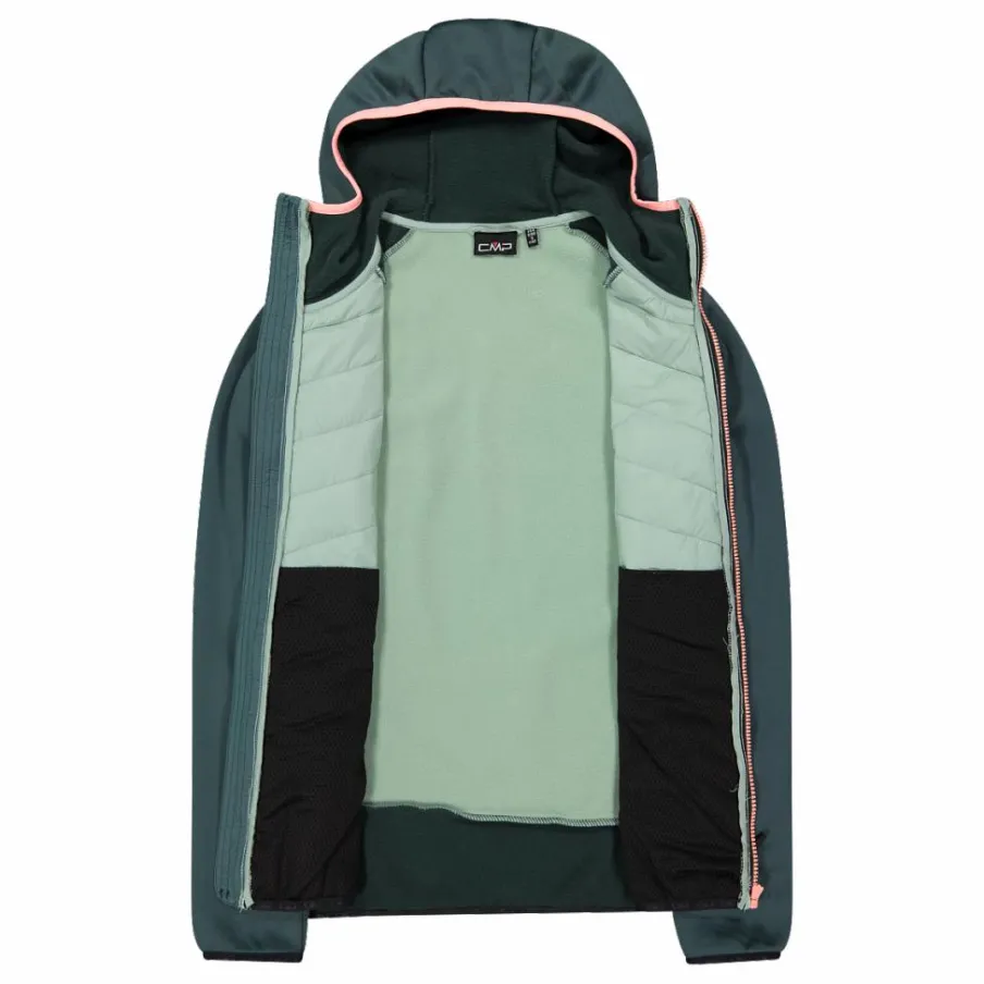 Donna CMP Pile^Giacca ibrida imbottita con cappuccio da donna Unlimitech