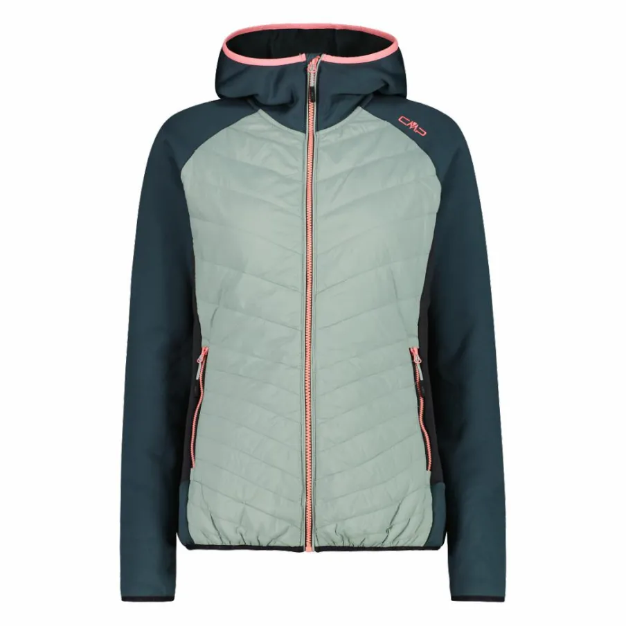 Donna CMP Pile^Giacca ibrida imbottita con cappuccio da donna Unlimitech