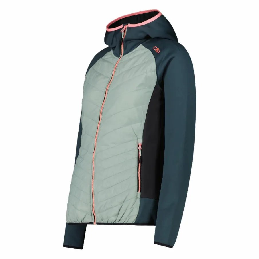 Donna CMP Pile^Giacca ibrida imbottita con cappuccio da donna Unlimitech