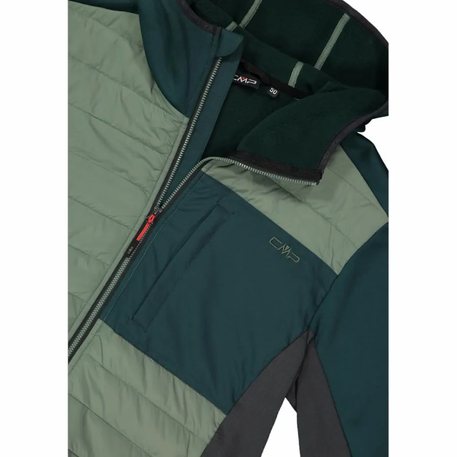 Uomo CMP Pile^Giacca ibrida imbottita con cappuccio da uomo Unlimitech