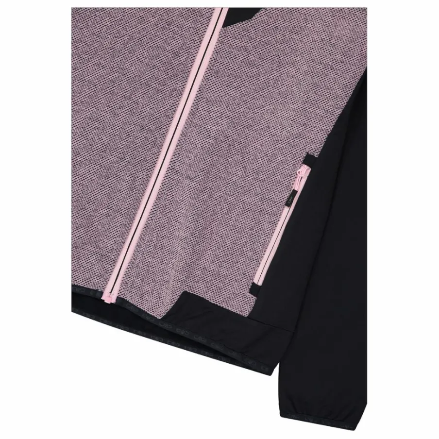Donna CMP Pile^Giacca Ibrida in pile con zip da donna in knit tech