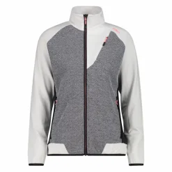 Donna CMP Pile^Giacca Ibrida in pile con zip da donna in knit tech