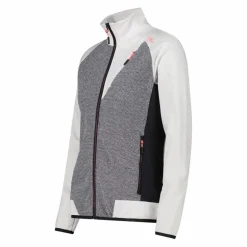 Donna CMP Pile^Giacca Ibrida in pile con zip da donna in knit tech