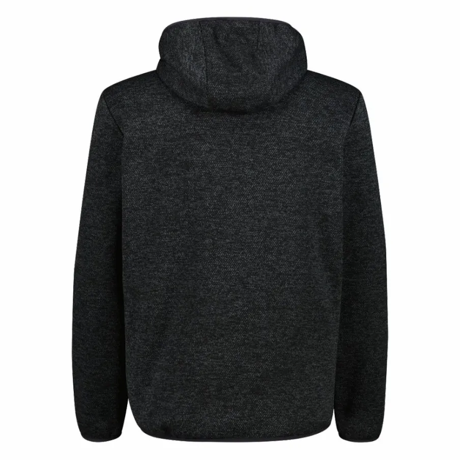 Uomo CMP Pile^Giacca ibrida in pile da uomo in Knit Tech melange con cappuccio