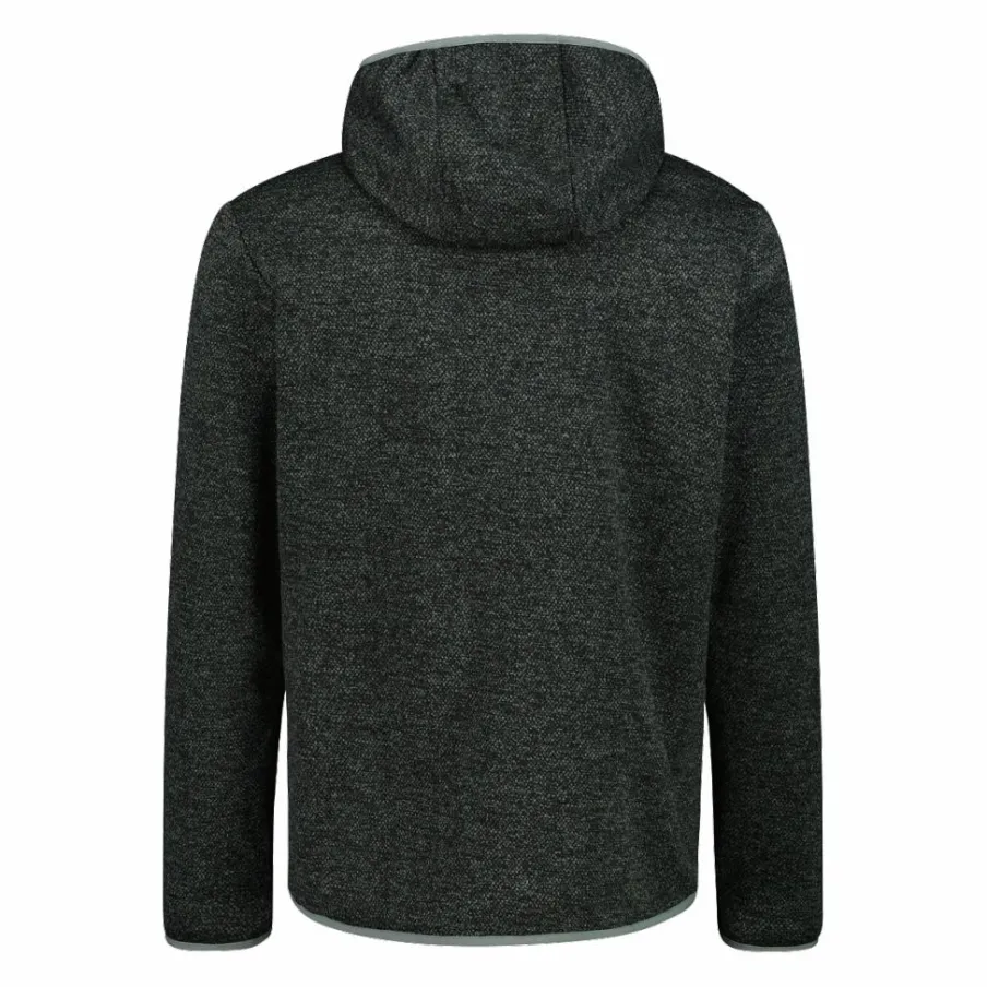 Uomo CMP Pile^Giacca ibrida in pile da uomo in Knit Tech melange con cappuccio