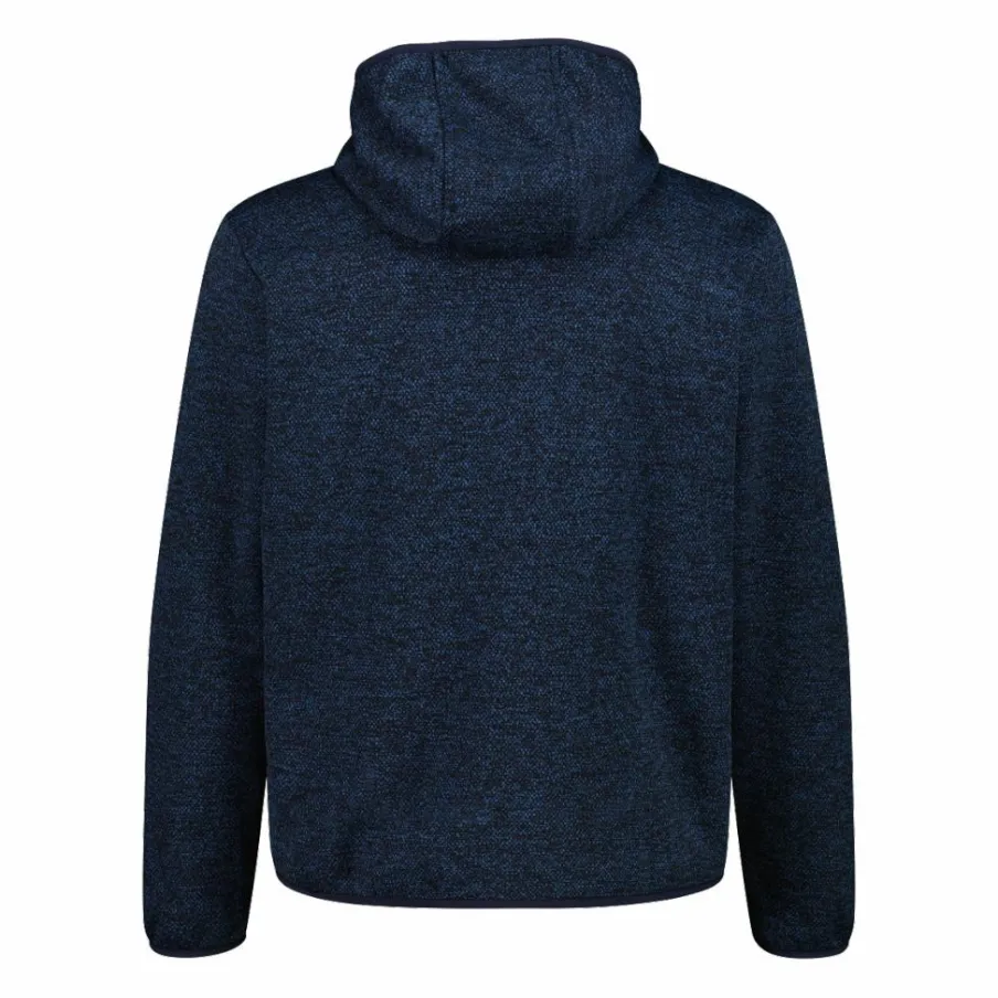 Uomo CMP Pile^Giacca ibrida in pile da uomo in Knit Tech melange con cappuccio