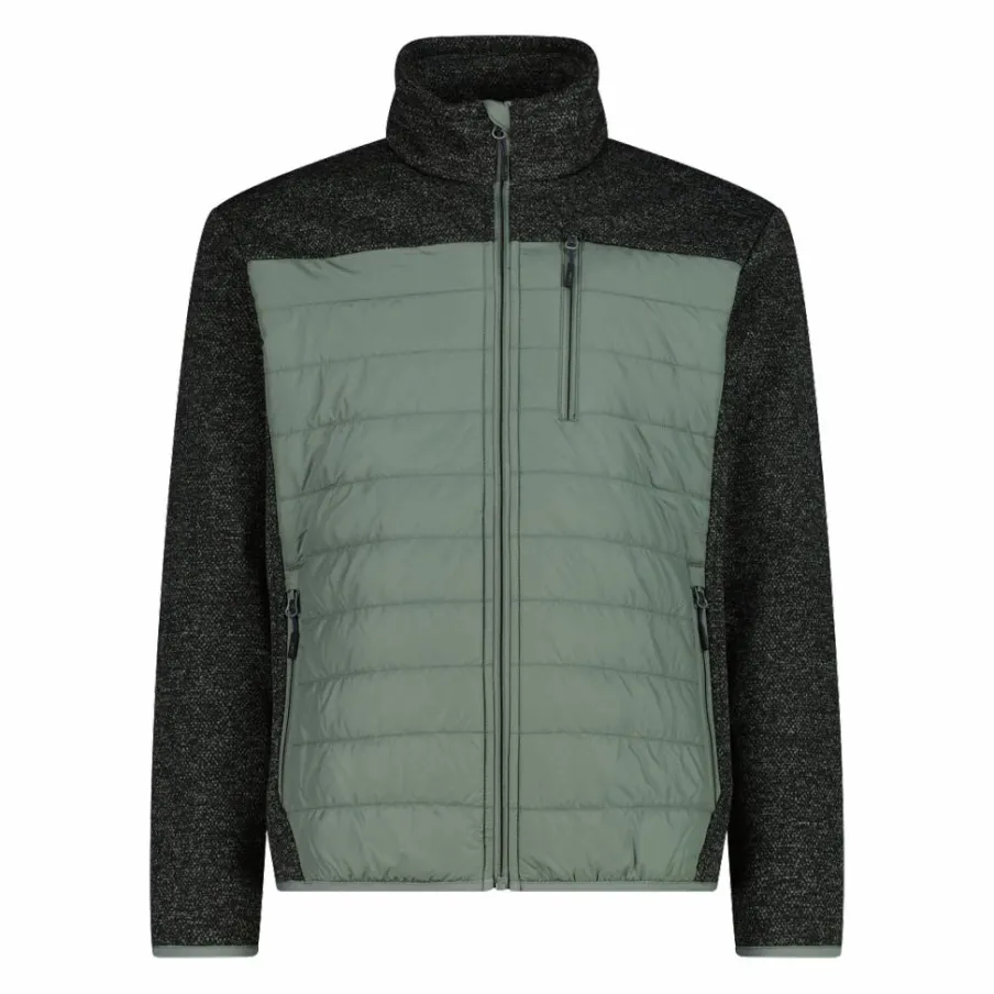 Uomo CMP Pile^Giacca ibrida in pile da uomo in Knit Tech melange