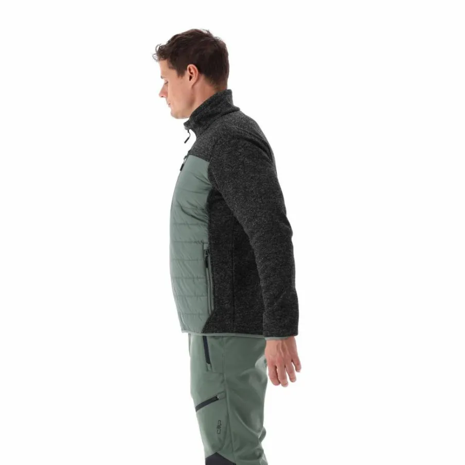 Uomo CMP Pile^Giacca ibrida in pile da uomo in Knit Tech melange