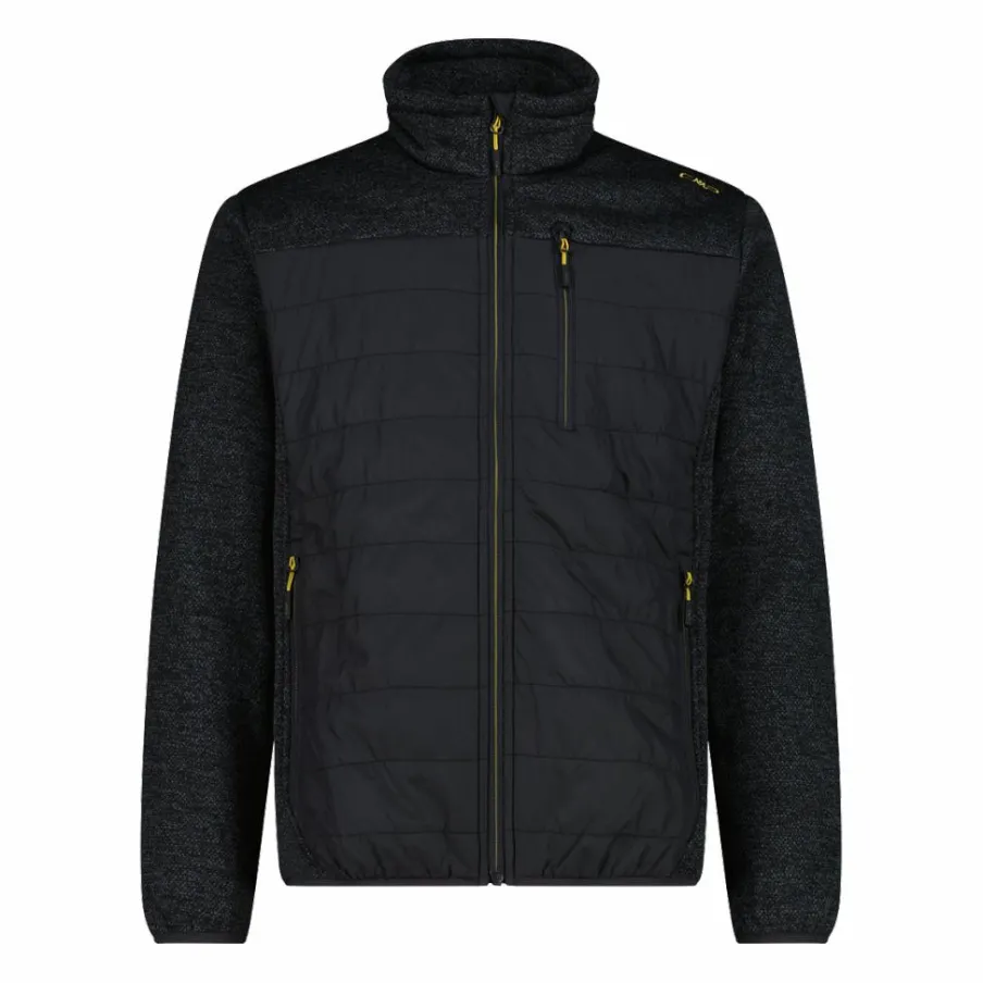Uomo CMP Pile^Giacca ibrida in pile da uomo in Knit Tech melange