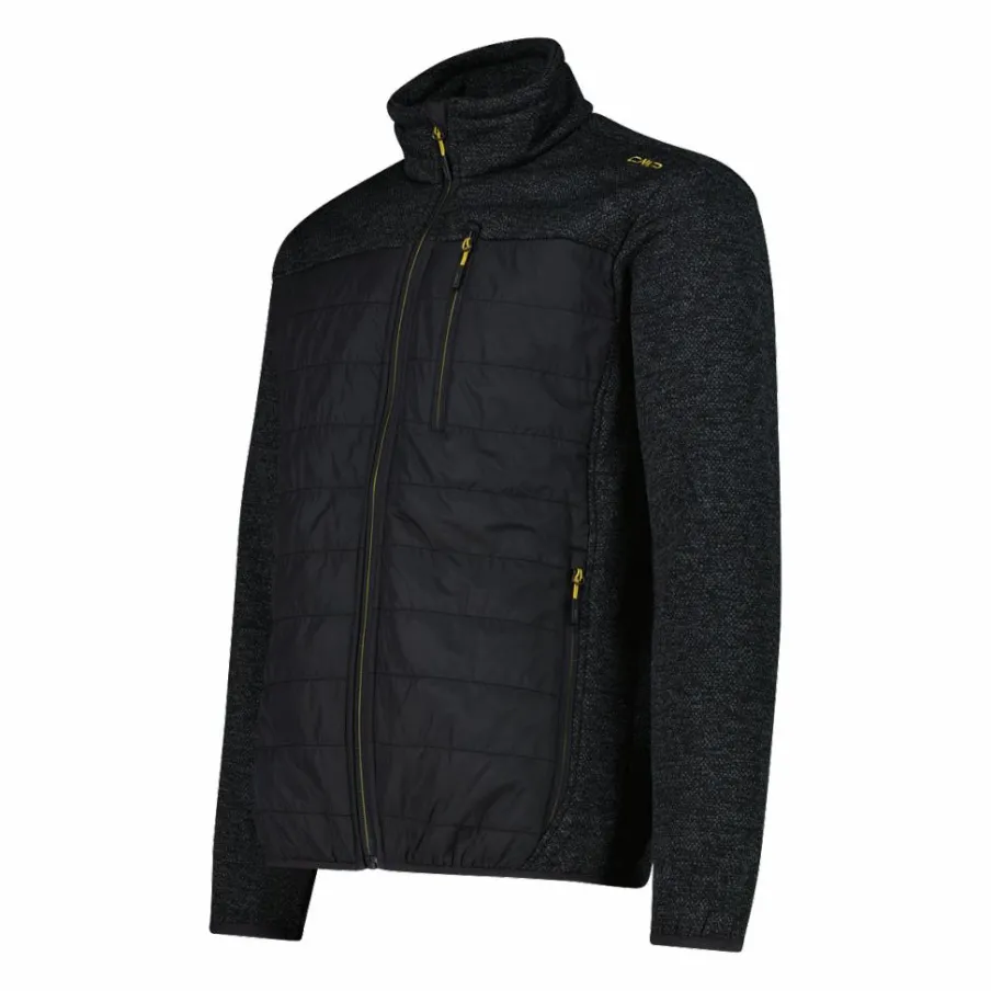 Uomo CMP Pile^Giacca ibrida in pile da uomo in Knit Tech melange