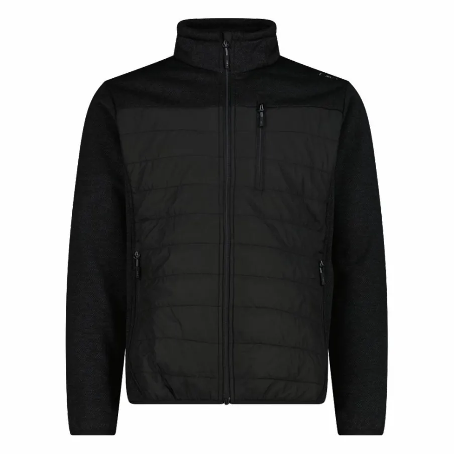 Uomo CMP Pile^Giacca ibrida in pile da uomo in Knit Tech melange