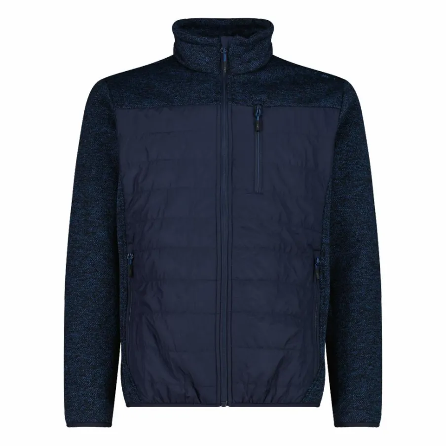 Uomo CMP Pile^Giacca ibrida in pile da uomo in Knit Tech melange