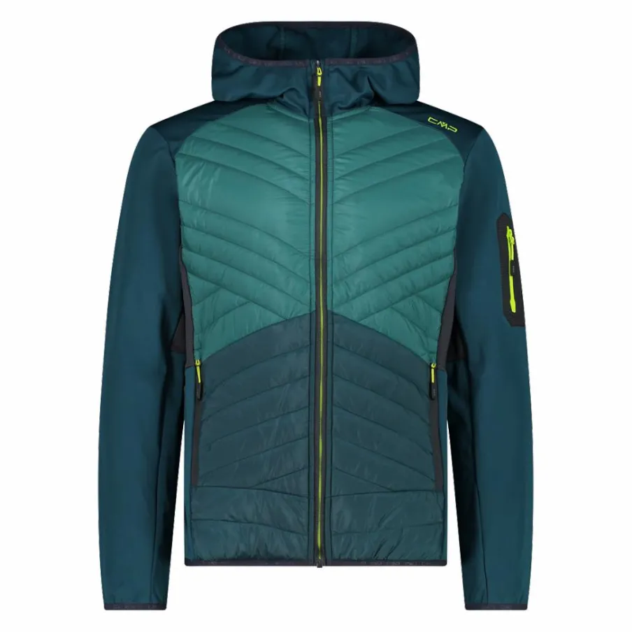 Uomo CMP Pile^Giacca Ibrida Unlimitech in Stretch Performance con cappuccio da Uomo