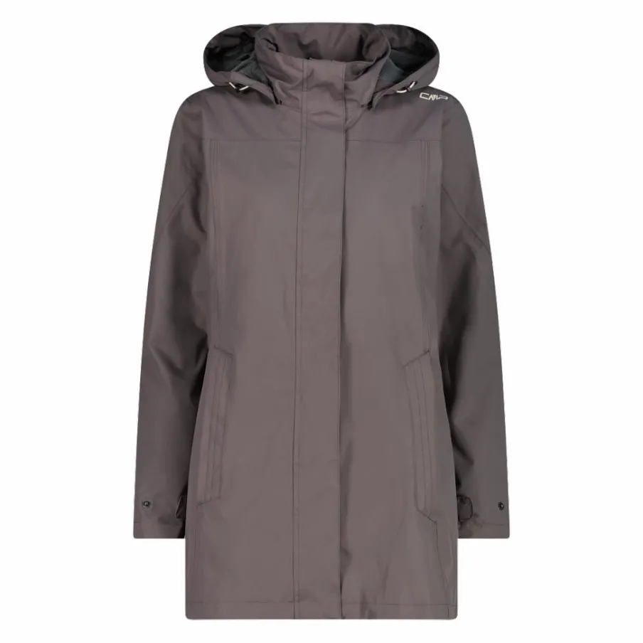 Donna CMP Gusci E Giacche Impermeabili^Giacca impermeabile lunga da donna in Ripstop