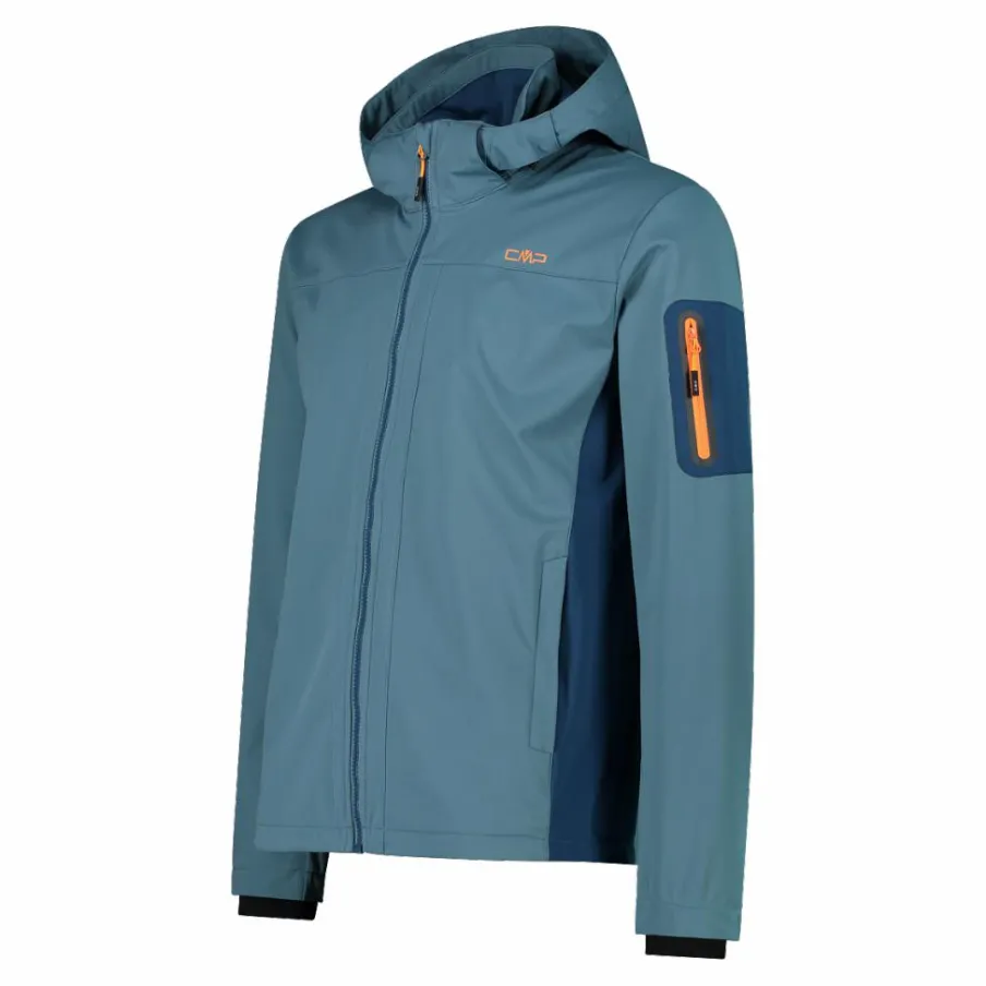 Uomo CMP Giacche Trekking|Giacche Softshell^Giacca in Light Softshell con cappuccio staccabile da uomo