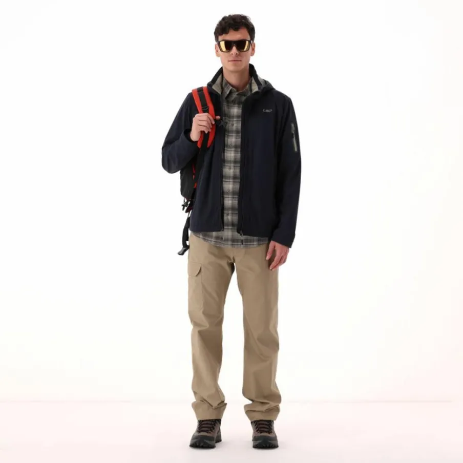 Uomo CMP Giacche Trekking|Giacche Softshell^Giacca in Light Softshell con cappuccio staccabile da uomo