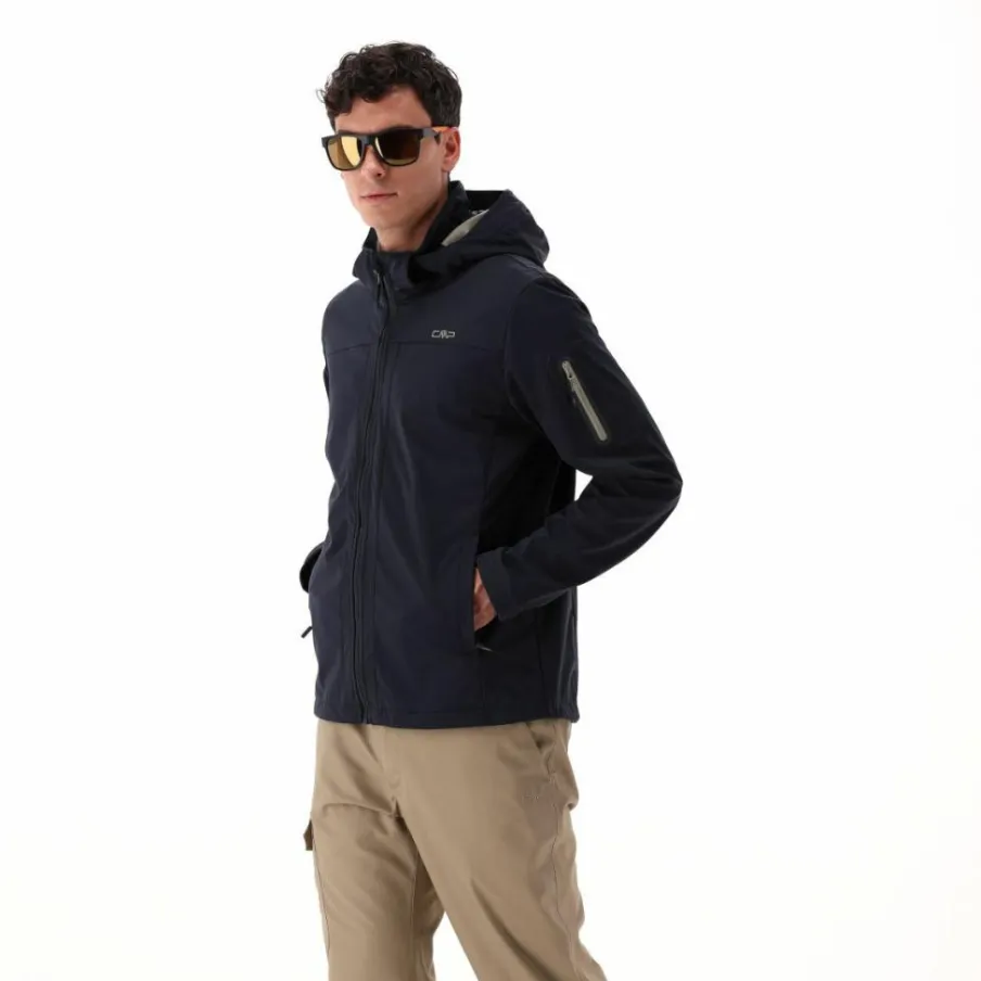 Uomo CMP Giacche Trekking|Giacche Softshell^Giacca in Light Softshell con cappuccio staccabile da uomo