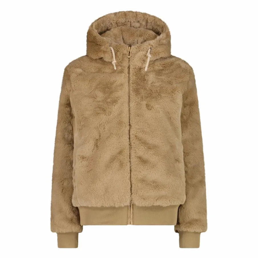 Donna CMP Giacche Imbottite E Piumini|Giacche Invernali^Giacca in pelliccetta da donna con cappuccio