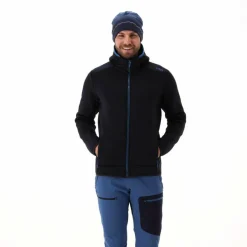 Uomo CMP Pile^Giacca in pelliccetta Stretch Performance da uomo con cappuccio