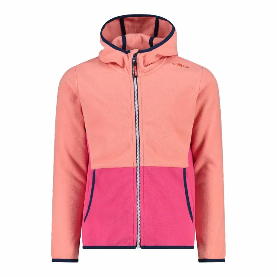 CMP Pile E Felpe^Giacca in pile con zip da bambina color block con cappuccio
