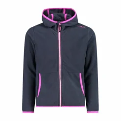 CMP Pile E Felpe^Giacca in pile con zip da bambina color block con cappuccio