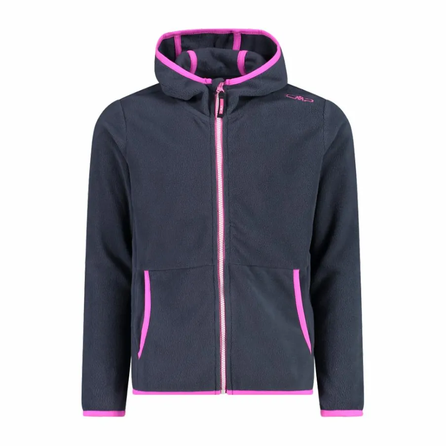 CMP Pile E Felpe^Giacca in pile con zip da bambina color block con cappuccio