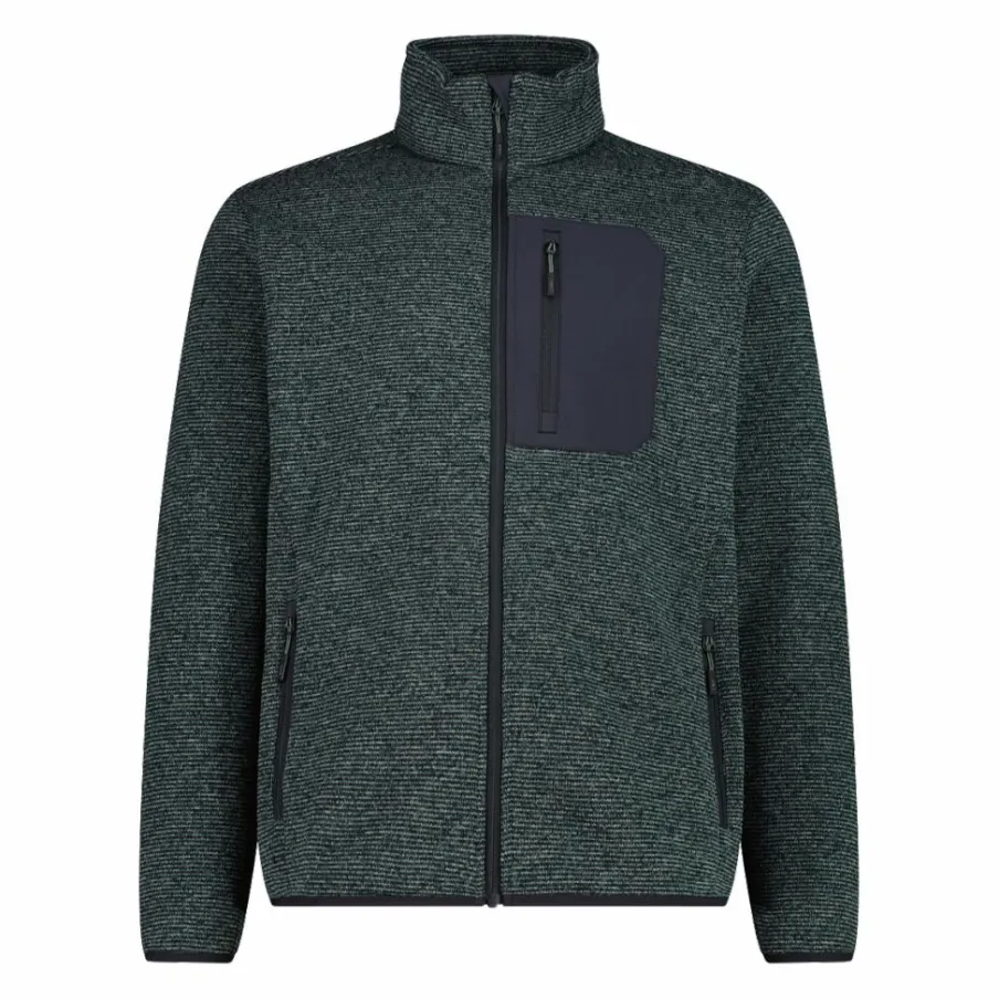 Uomo CMP Pile^Giacca in pile con zip da uomo in knit tech