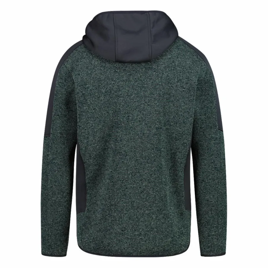 Uomo CMP Pile^Giacca in pile con zip da uomo in knit tech con cappuccio