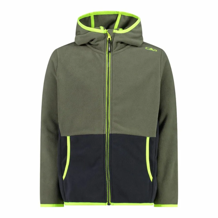 Bambino CMP Pile E Felpe^Giacca in pile con zip da bambino color block con cappuccio