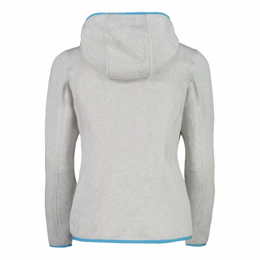 CMP Pile E Felpe^Giacca in pile da bambina in knit-tech mélange con cappuccio