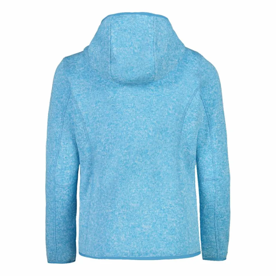 CMP Pile E Felpe^Giacca in pile da bambina in knit-tech mélange con cappuccio
