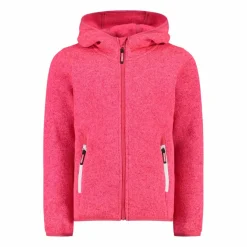 CMP Pile E Felpe^Giacca in pile da bambina in knit-tech mélange con cappuccio