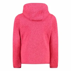CMP Pile E Felpe^Giacca in pile da bambina in knit-tech mélange con cappuccio