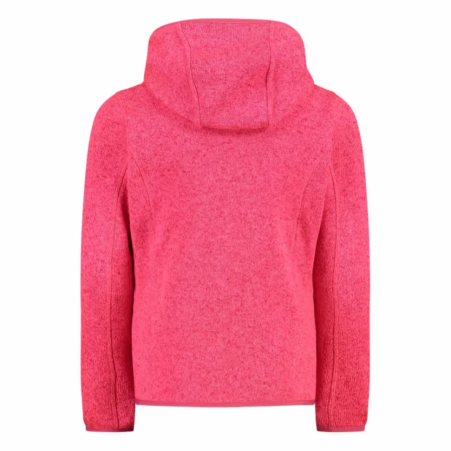 CMP Pile E Felpe^Giacca in pile da bambina in knit-tech mélange con cappuccio