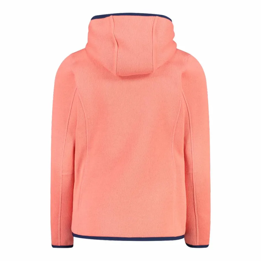 CMP Pile E Felpe^Giacca in pile da bambina in knit-tech mélange con cappuccio