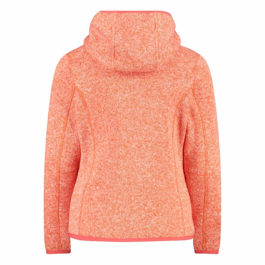 CMP Pile E Felpe^Giacca in pile da bambina in knit-tech mélange con cappuccio