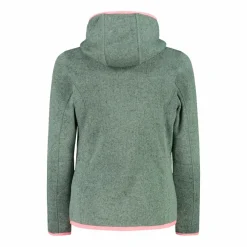 CMP Pile E Felpe^Giacca in pile da bambina in knit-tech mélange con cappuccio