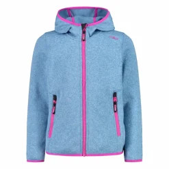 CMP Pile E Felpe^Giacca in pile da bambina in knit-tech mélange con cappuccio