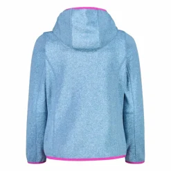 CMP Pile E Felpe^Giacca in pile da bambina in knit-tech mélange con cappuccio