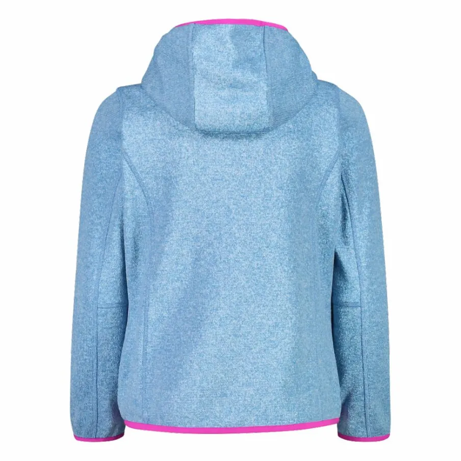 CMP Pile E Felpe^Giacca in pile da bambina in knit-tech mélange con cappuccio